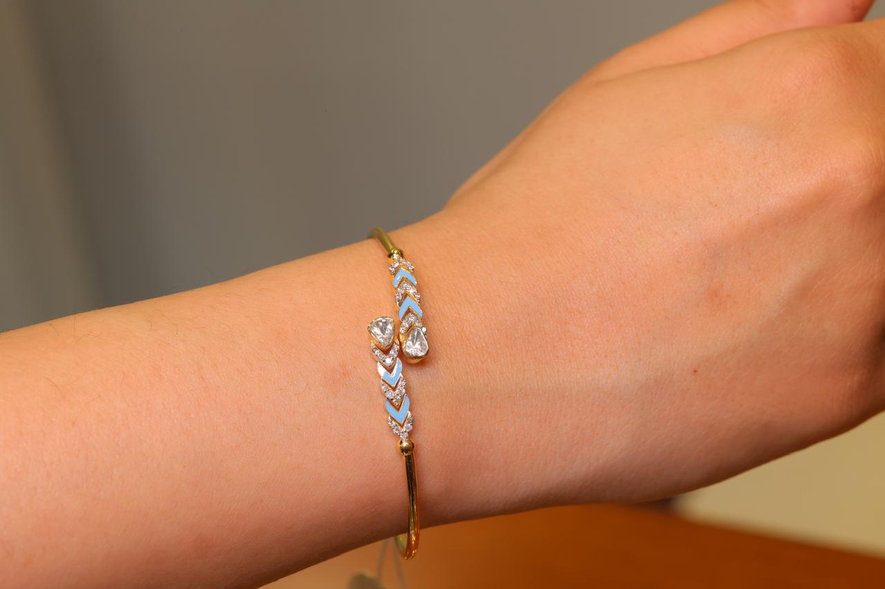 Polki bracelet blue
